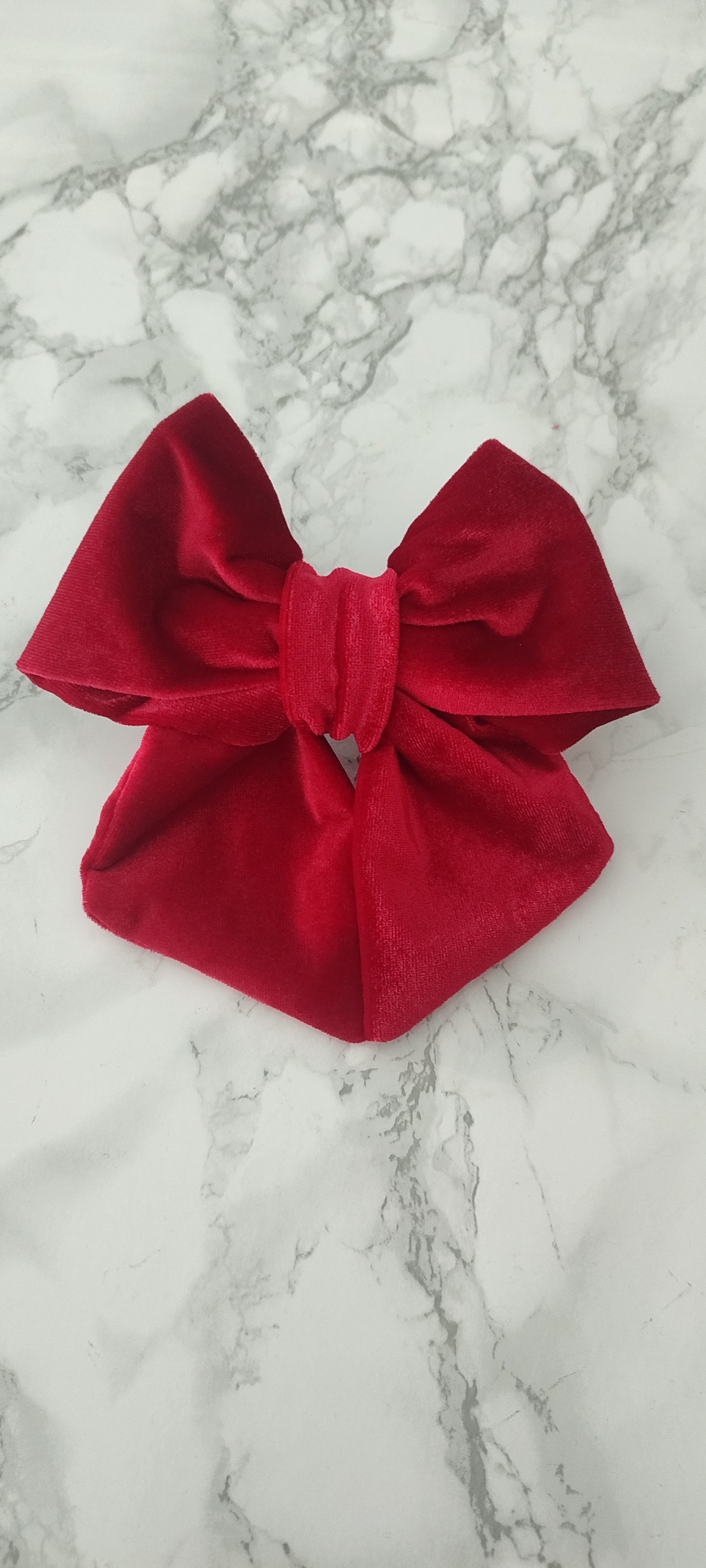 Red Velvet Dog bow - christmas dog bow