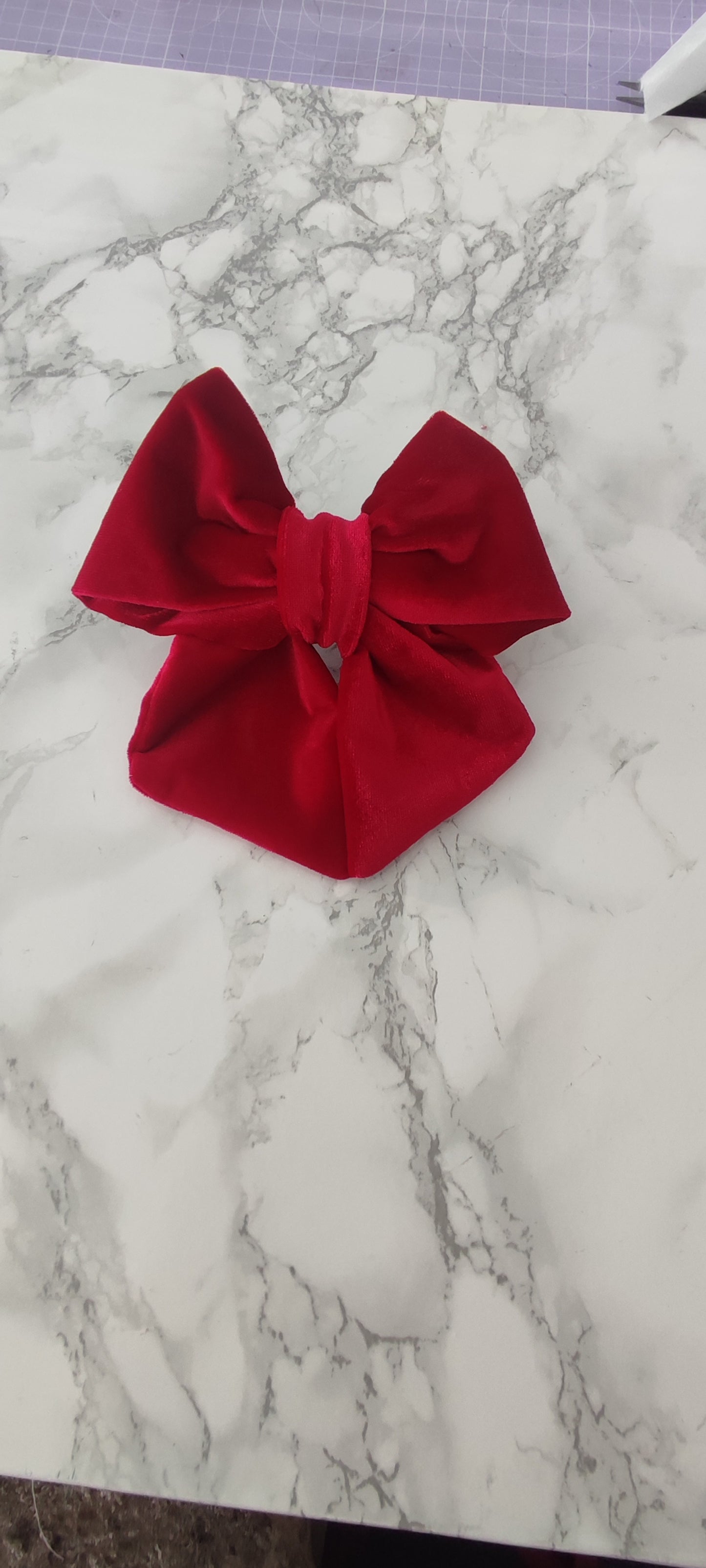 Red Velvet Dog bow - christmas dog bow
