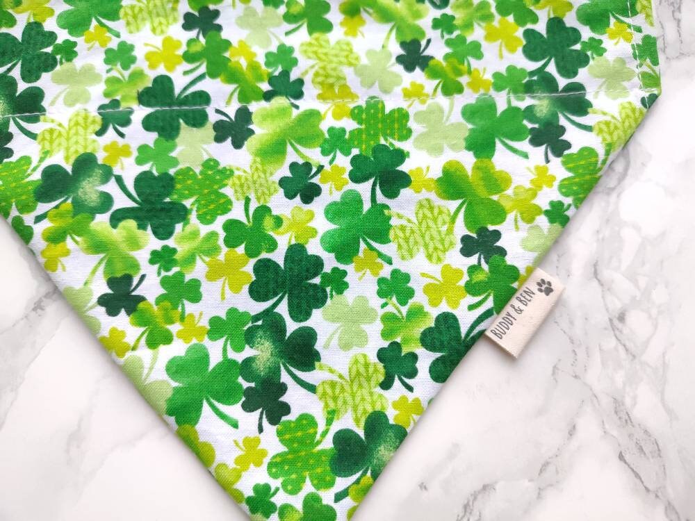 Four Leaf Clover Dog Bandana - St Patrick's Day Accessory