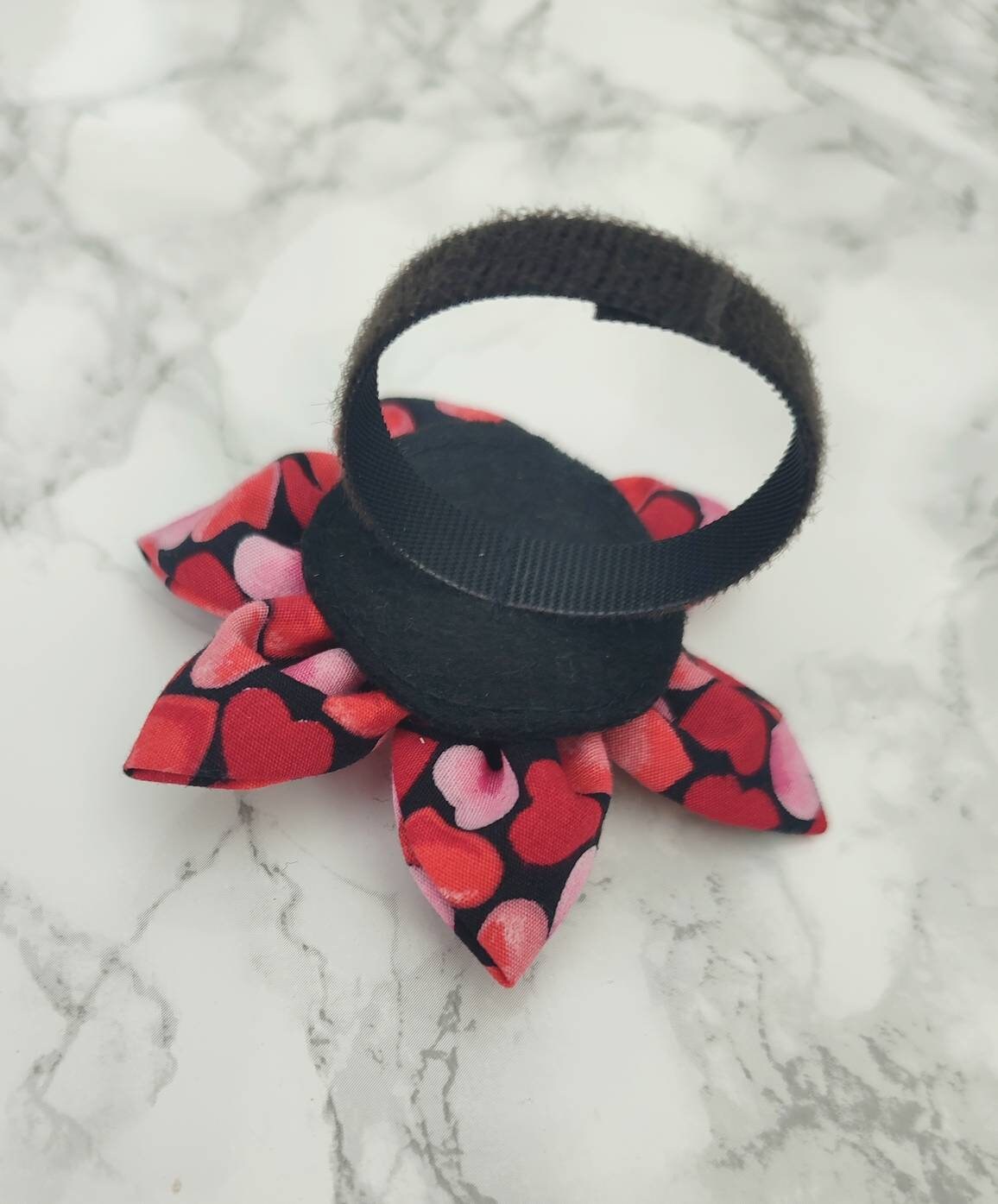 Confetti hearts dog collar flower accessory