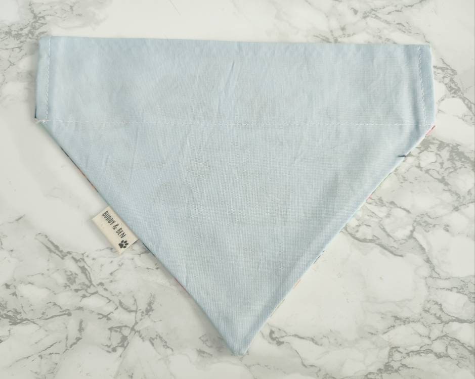 Surfs Pup! Surfing Dogs Dog bandana - coastal seaside dog bandana over the collar