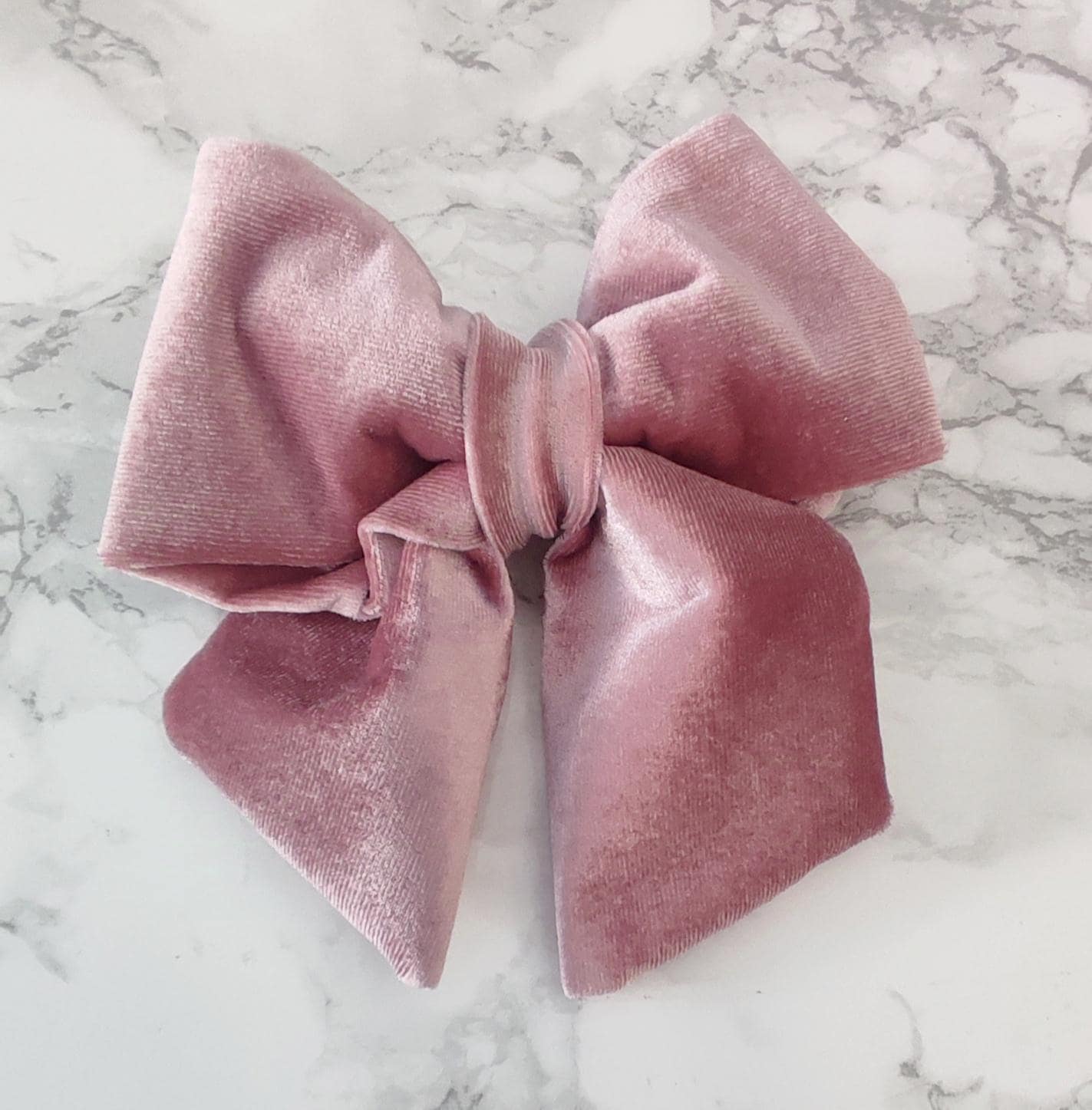 Pink Velvet Dog bow - luxury dog bow