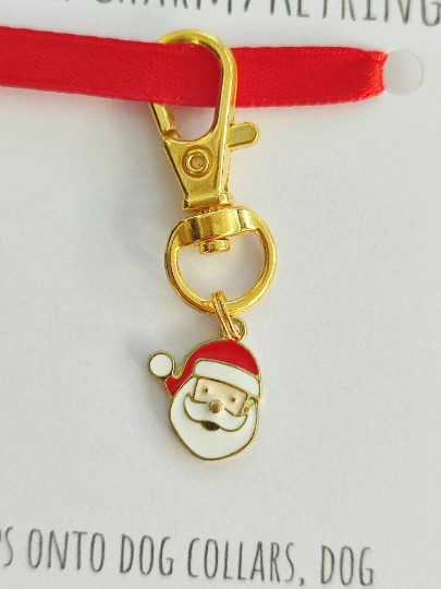 Christmas pet collar charm - Christmas keyring - Christmas dog collar charm