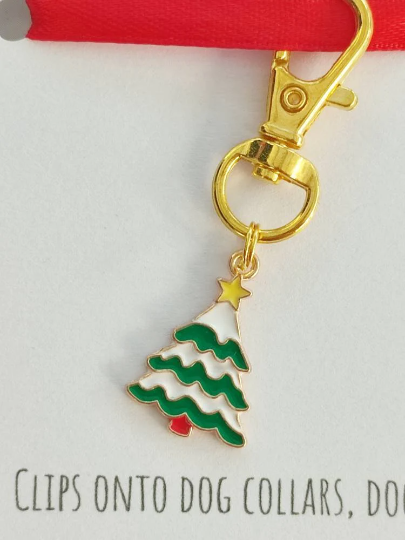 Christmas pet collar charm - Christmas keyring - Christmas dog collar charm