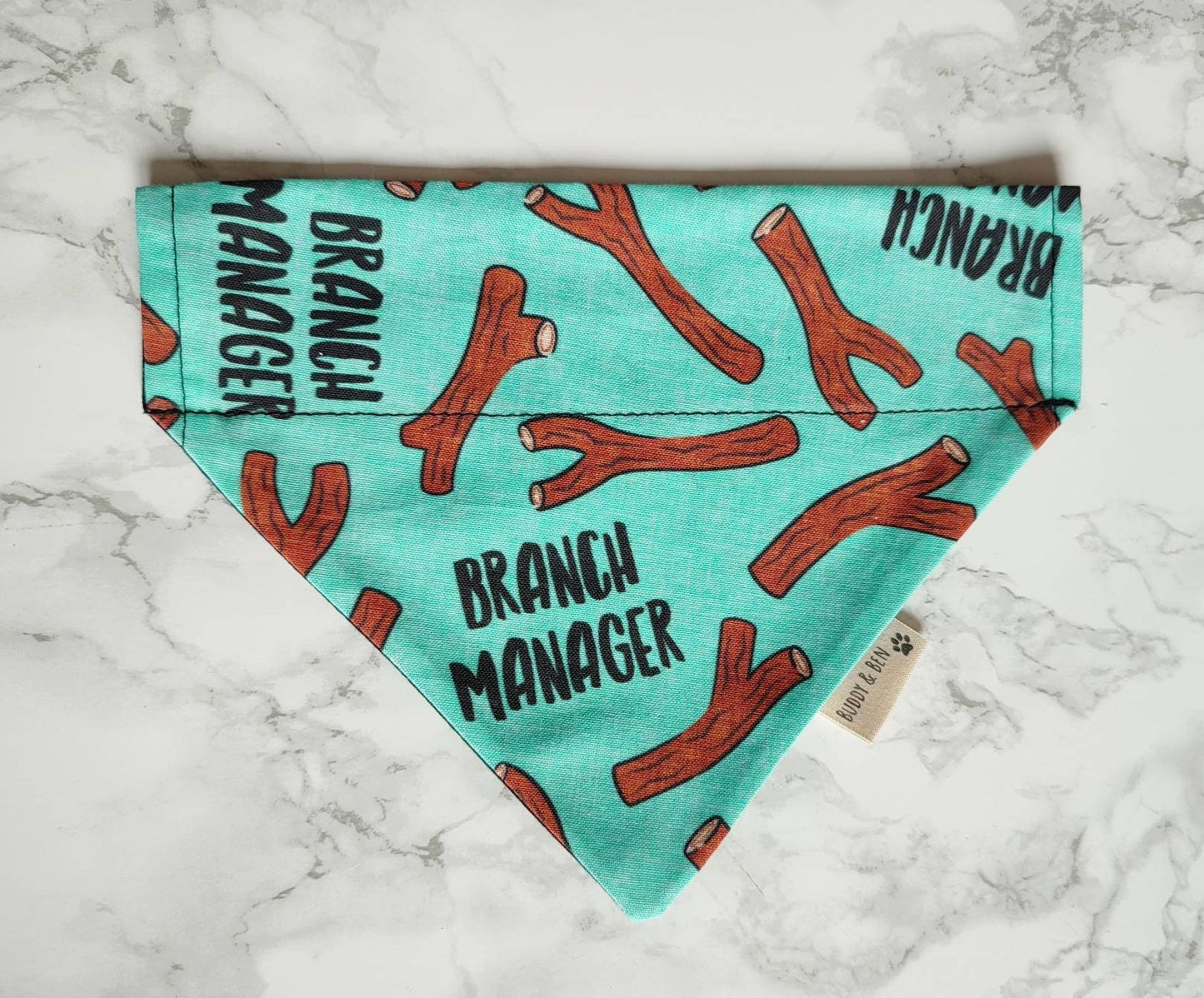 Branch Manager dog bandana - over the collar dog bandana