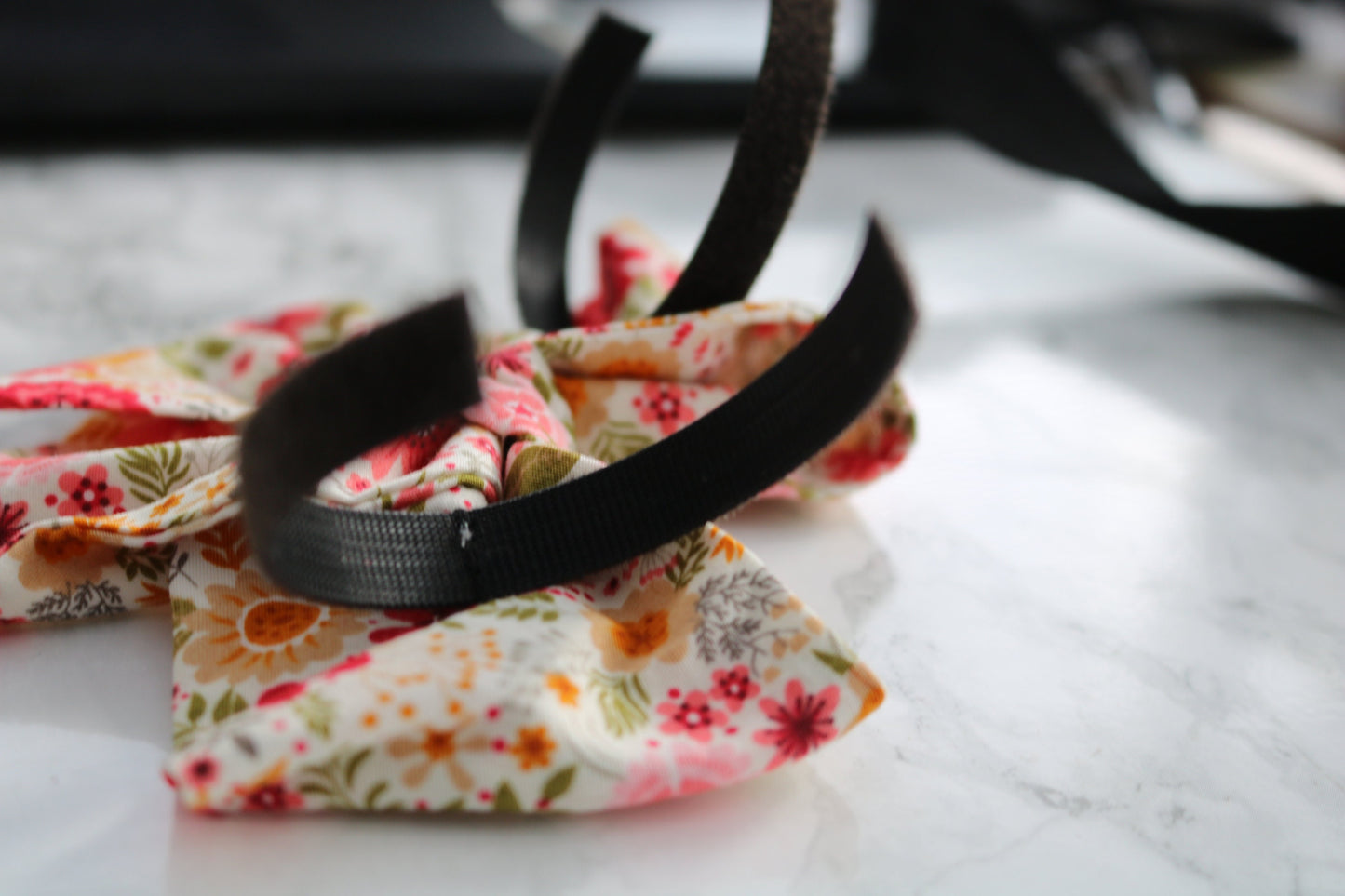 Flower Power Dog bow - Floral dog bow