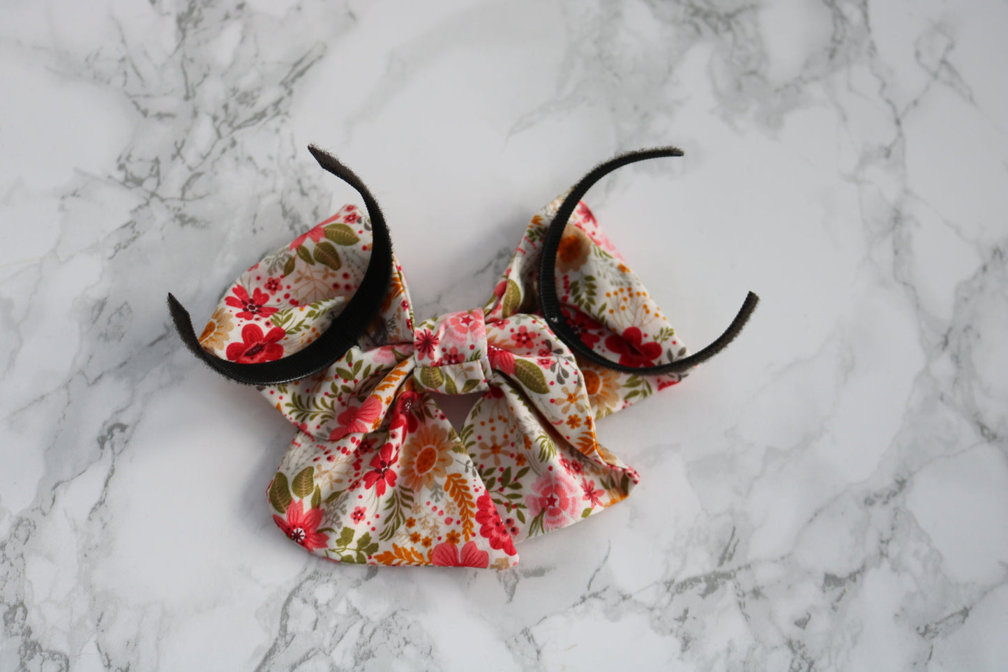 Flower Power Dog bow - Floral dog bow