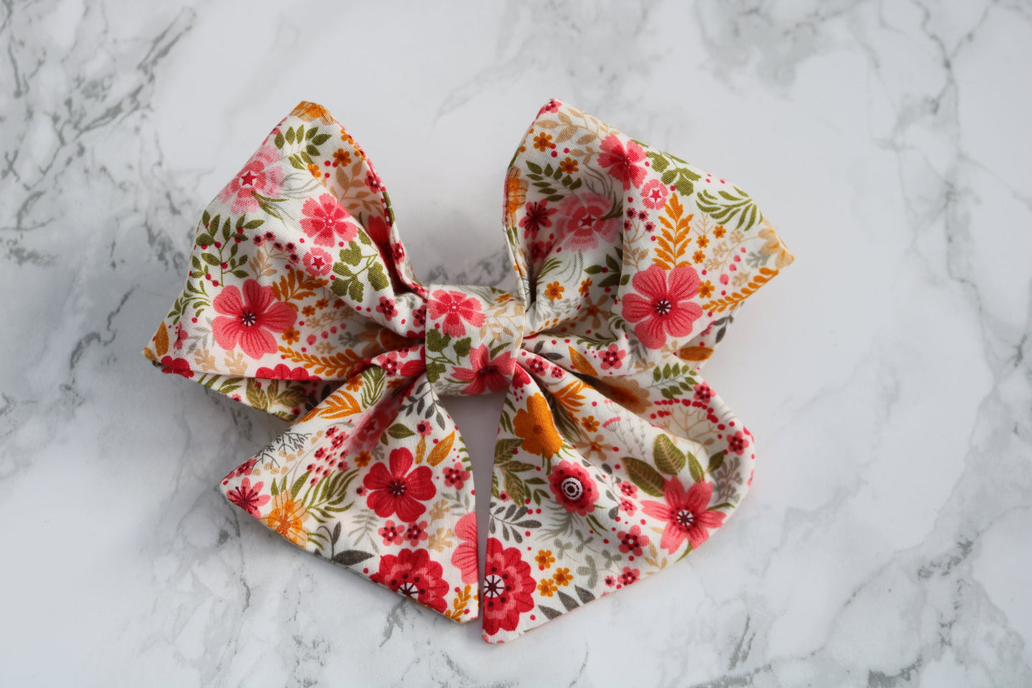 Flower Power Dog bow - Floral dog bow