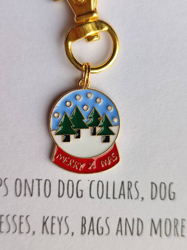 Christmas pet collar charm - Christmas keyring - Christmas dog collar charm