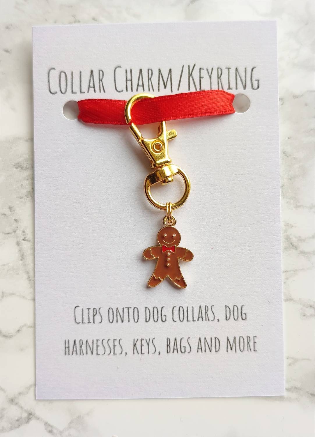 Christmas pet collar charm - Christmas keyring - Christmas dog collar charm