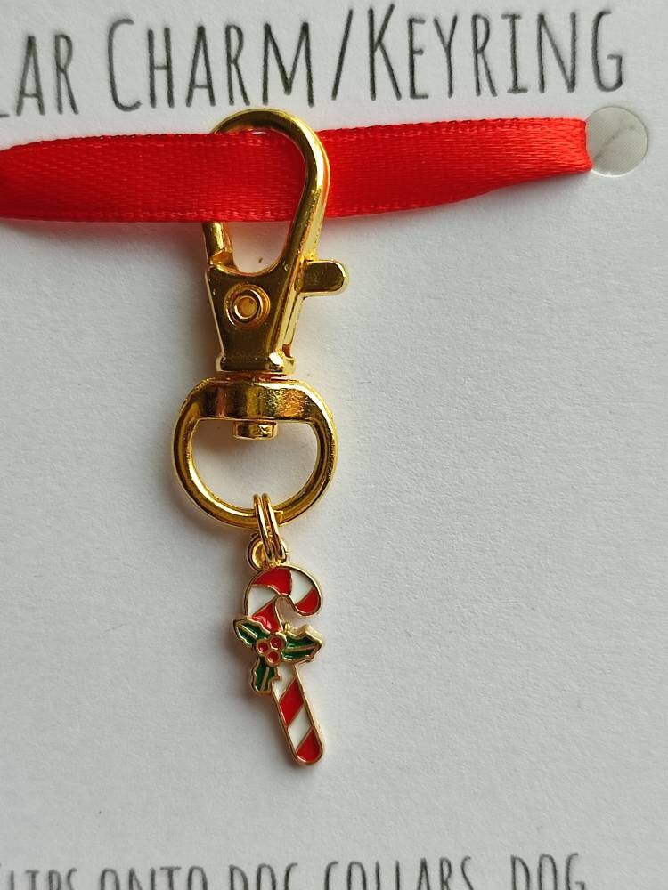 Christmas pet collar charm - Christmas keyring - Christmas dog collar charm