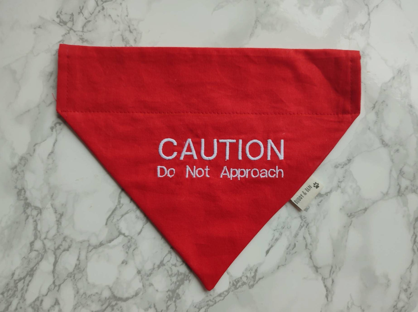 Caution do not approach dog bandana - dog warning dog bandana