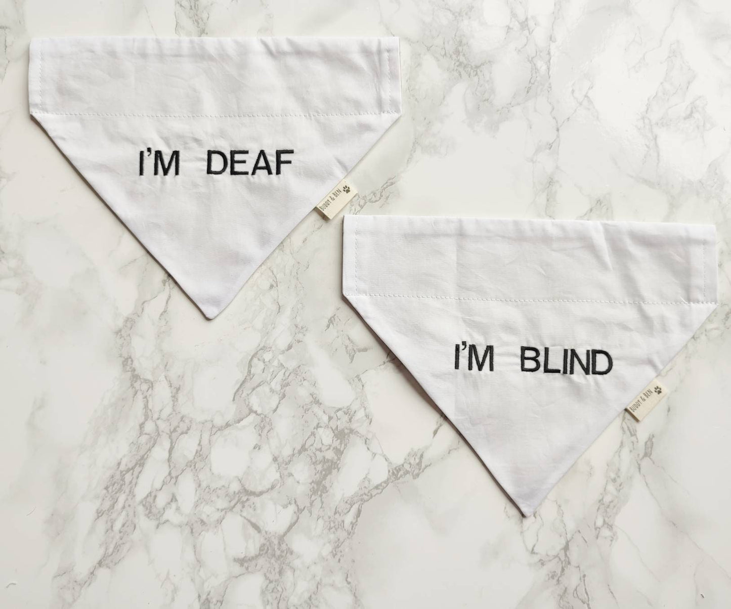 Deaf/Blind dog bandana - dog warning dog bandana