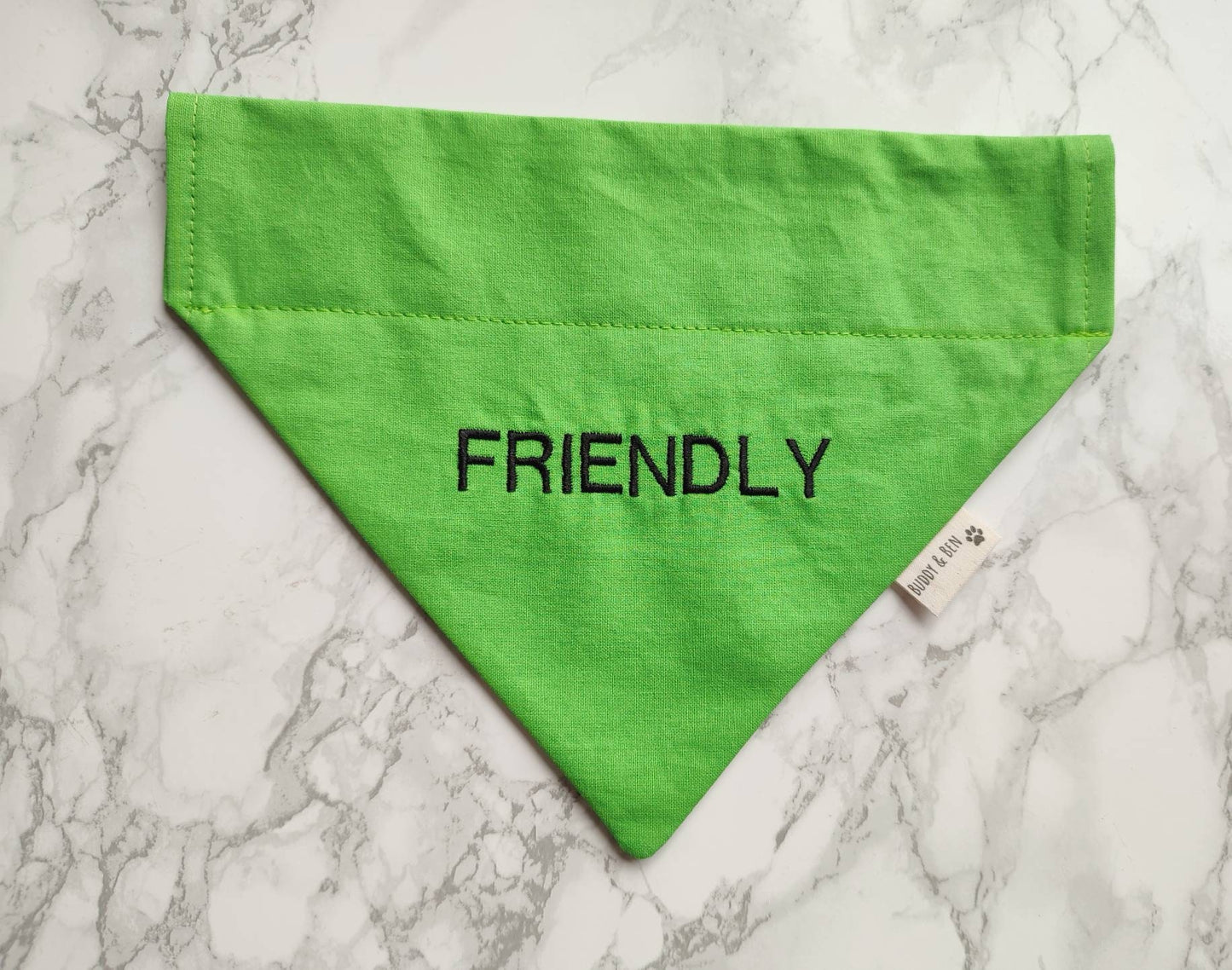 Friendly dog bandana - dog warning dog bandana