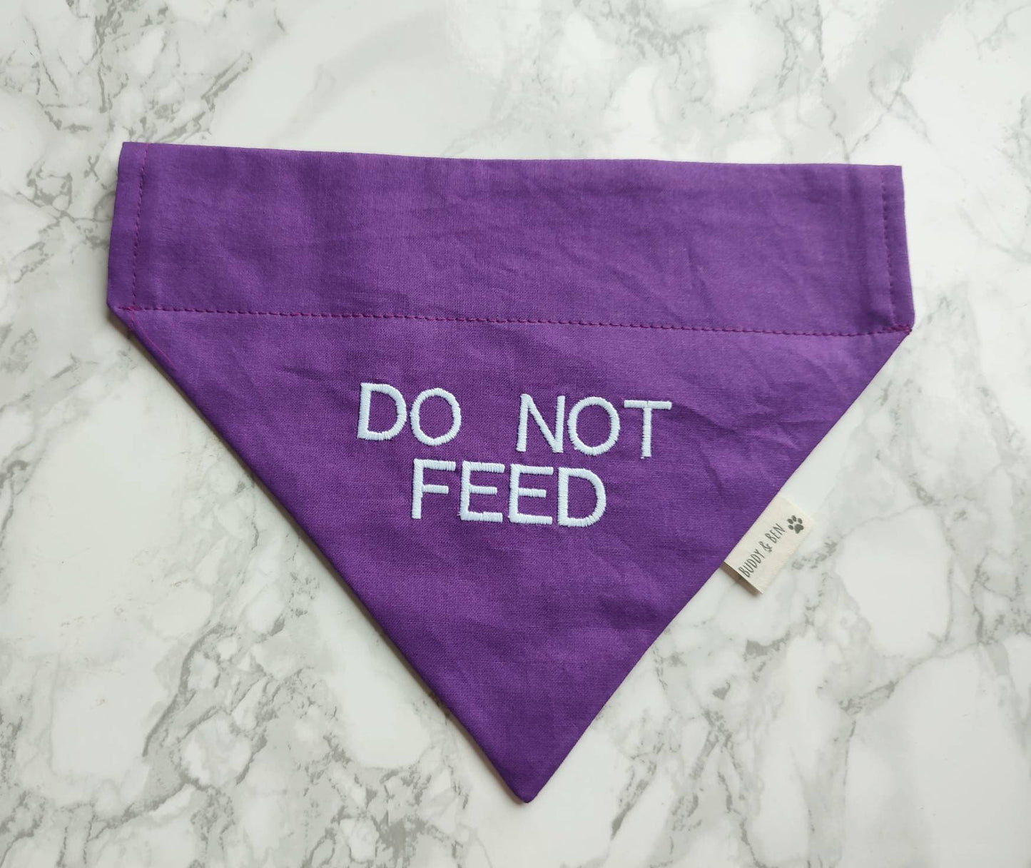 Do Not Feed dog bandana - dog warning dog bandana