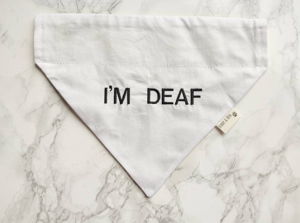 Deaf/Blind dog bandana - dog warning dog bandana