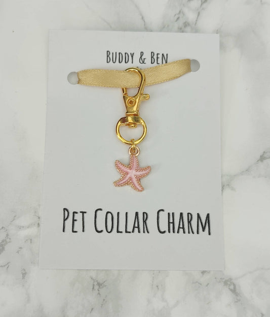 Starfish collar charm - keyring - dog collar charm