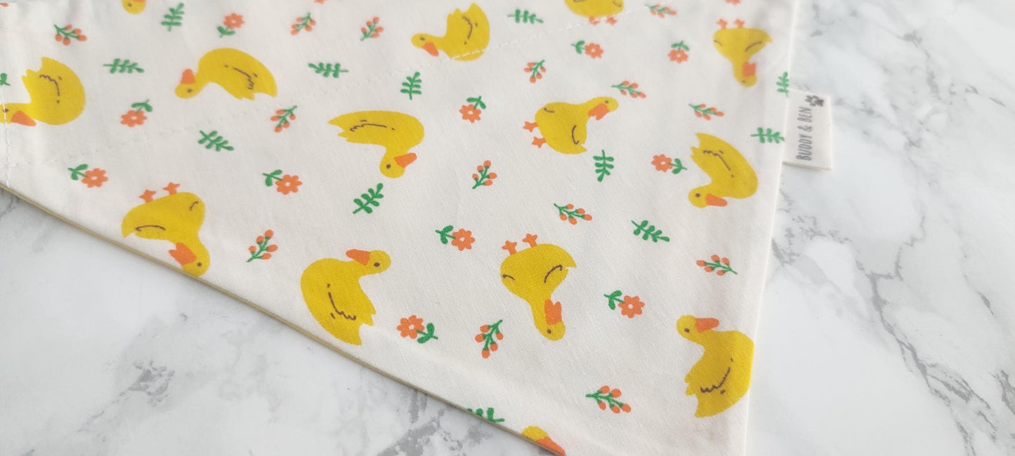 Little Ducks dog bandana - over the collar dog bandana