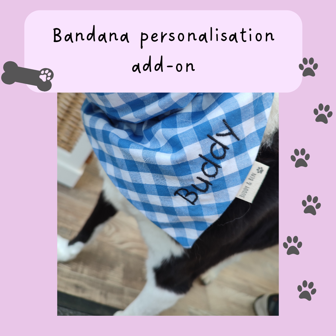 Bandana personalised embroidery ADD-ON