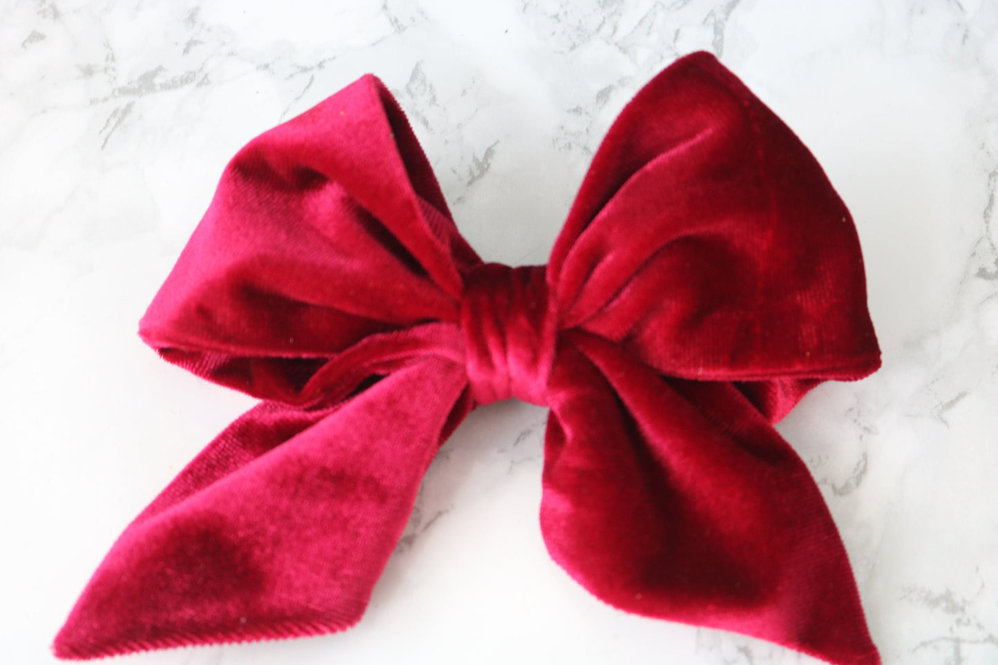 Red Velvet Dog bow -  christmas dog bow
