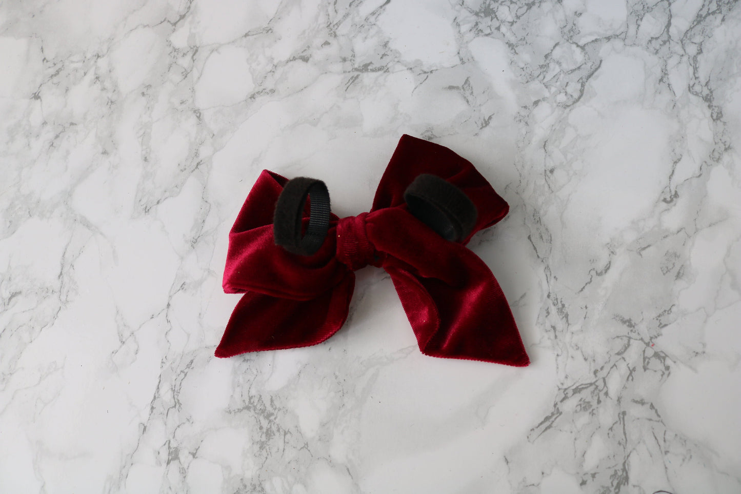 Red Velvet Dog bow -  christmas dog bow