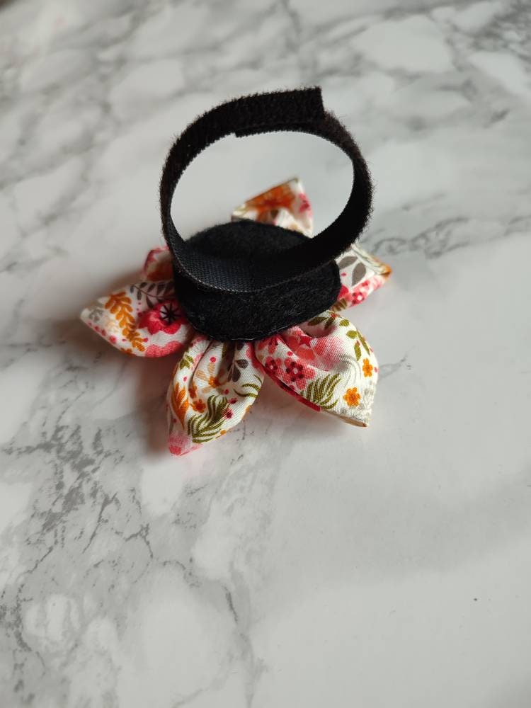 Red floral dog collar flower accessory