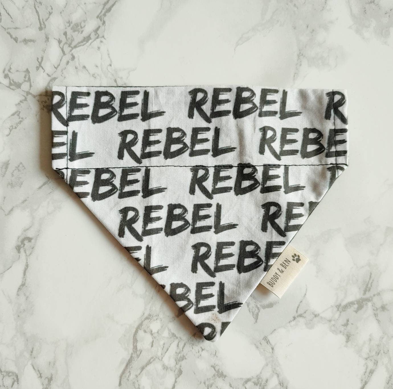 Rebel Dog Bandana - over the collar