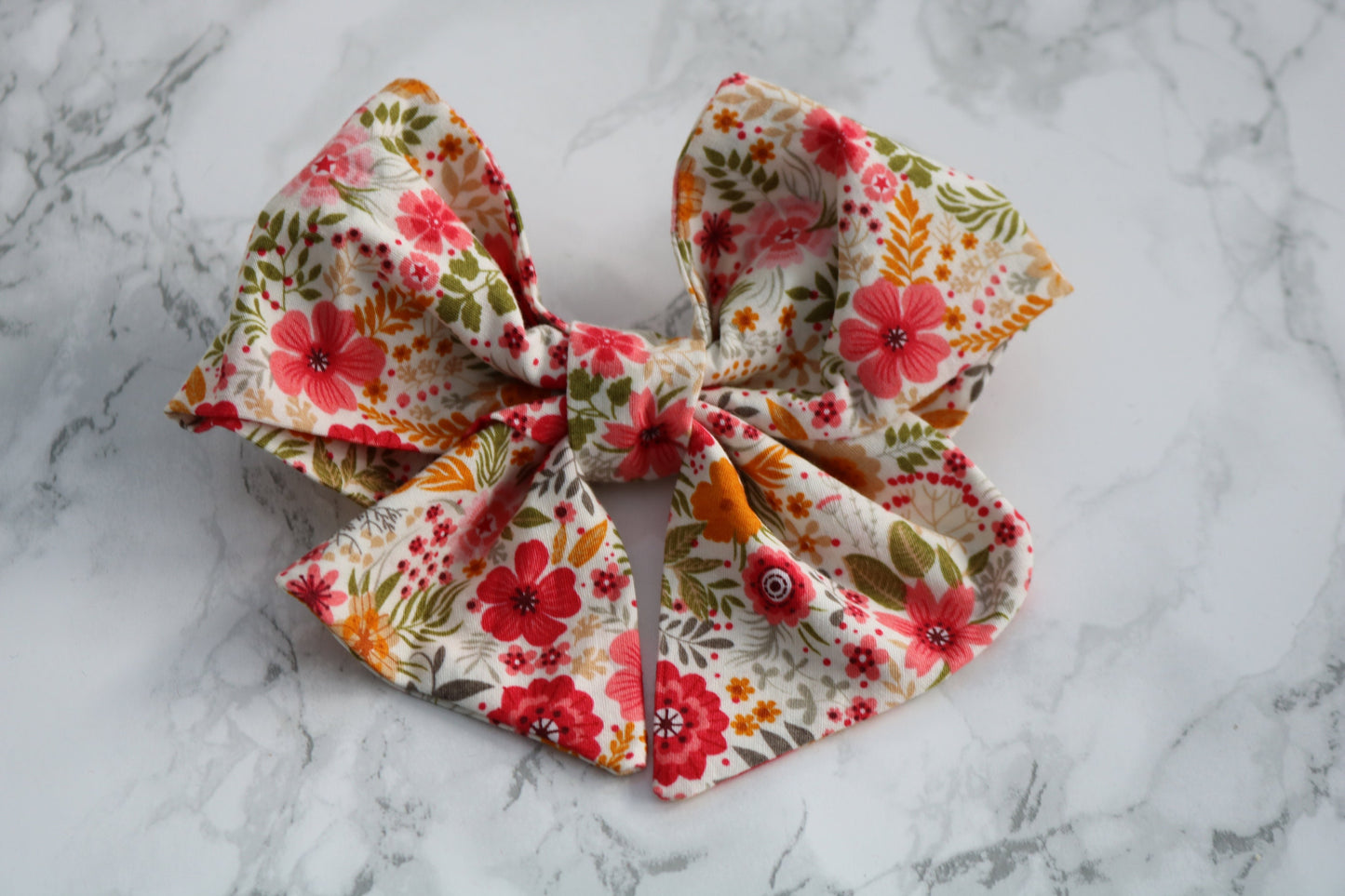 Flower Power Dog bow -  Floral dog bow