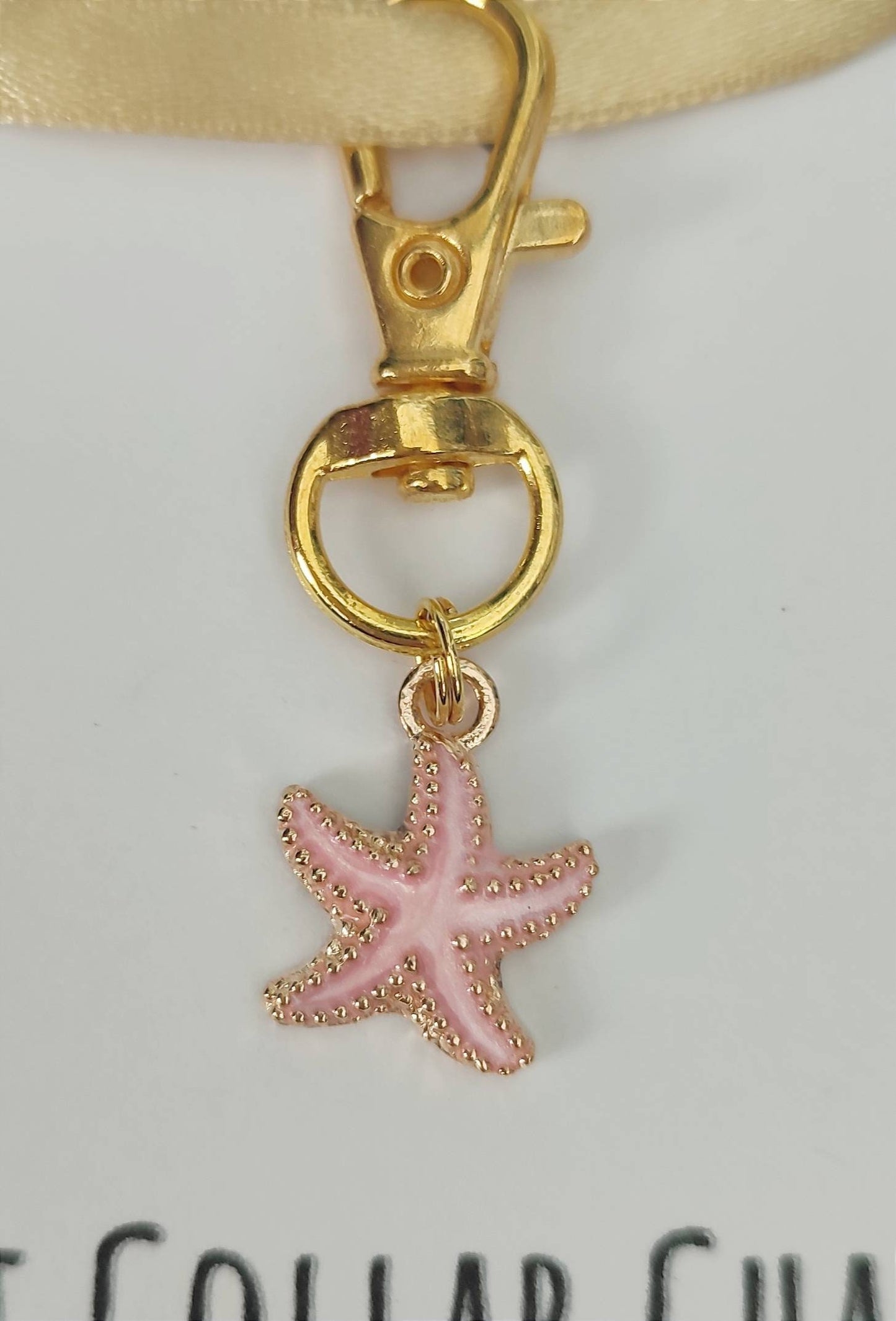Starfish collar charm - keyring - dog collar charm