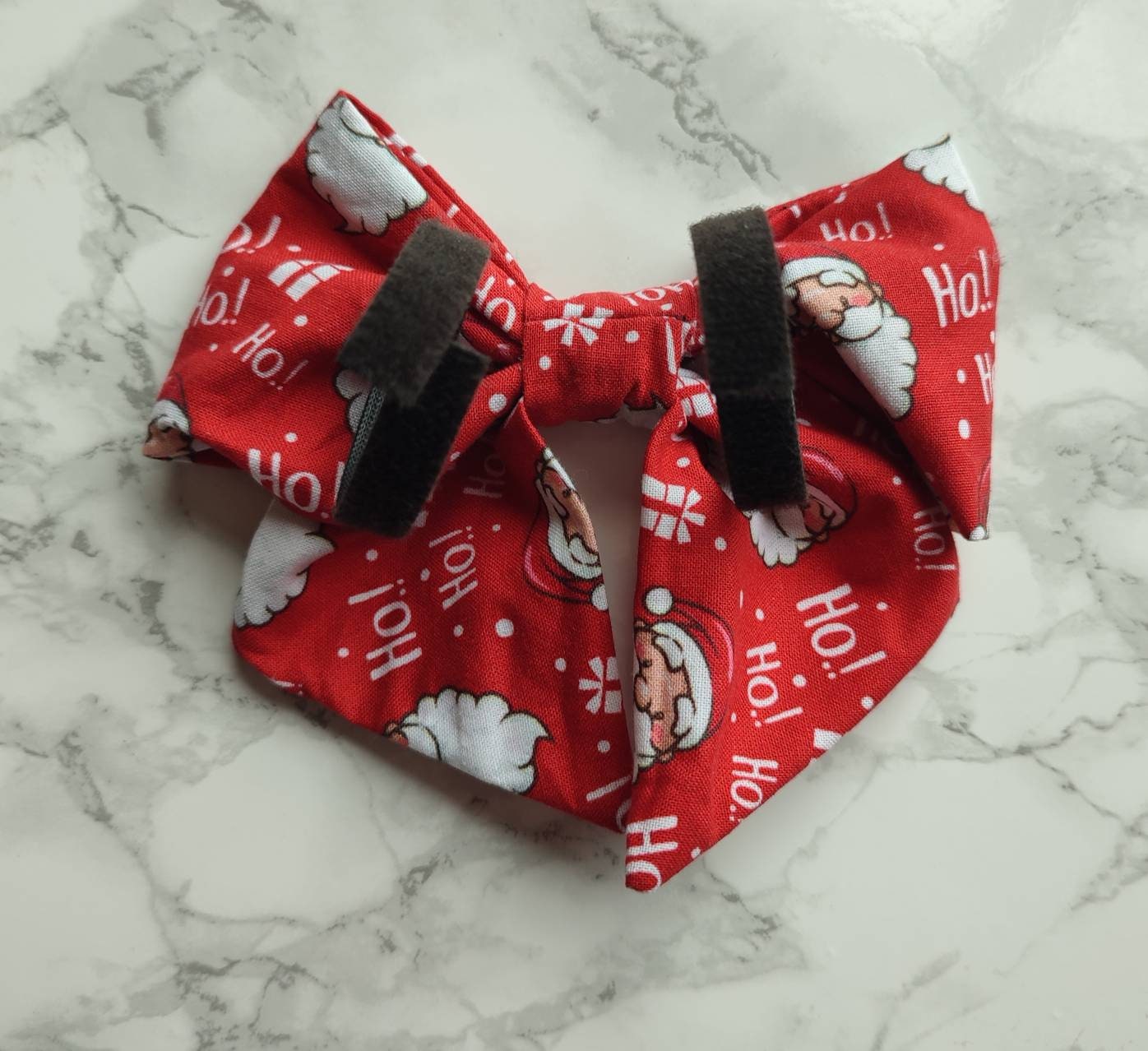 Santa Claus Dog Sailor bow -  christmas dog bow