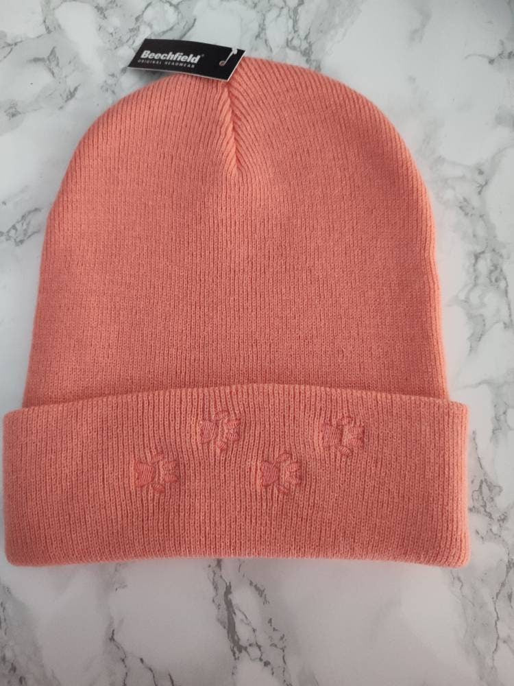 Embroidered pawprint beanie hats -6 colours available