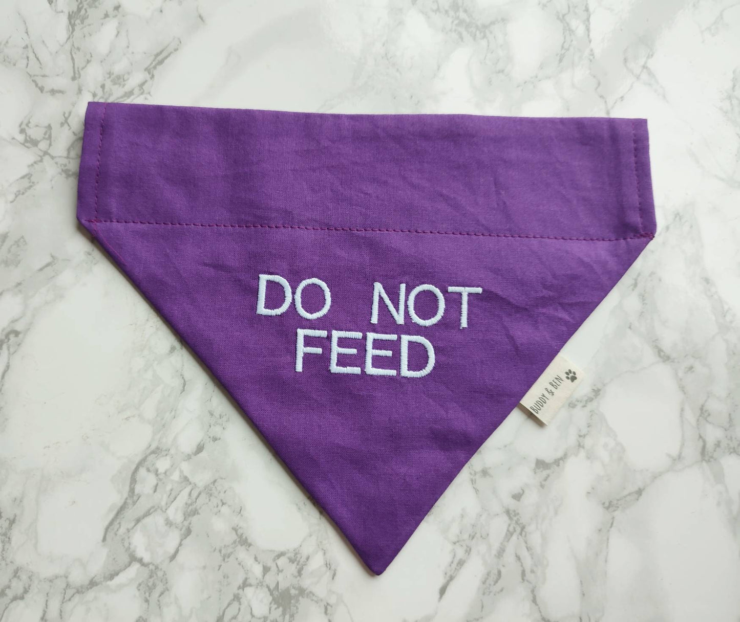 Do Not Feed dog bandana -  dog warning dog bandana