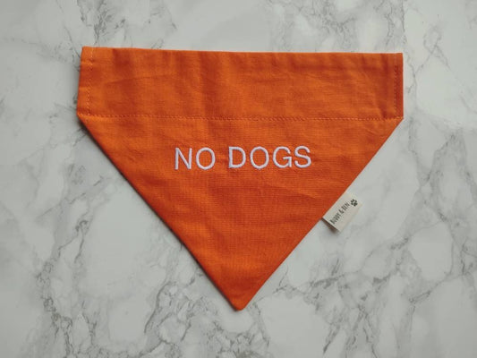 No Dogs bandana -  dog warning dog bandana