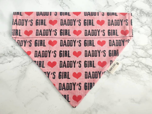 Daddy's Girl dog bandana - Over the collar dog bandana
