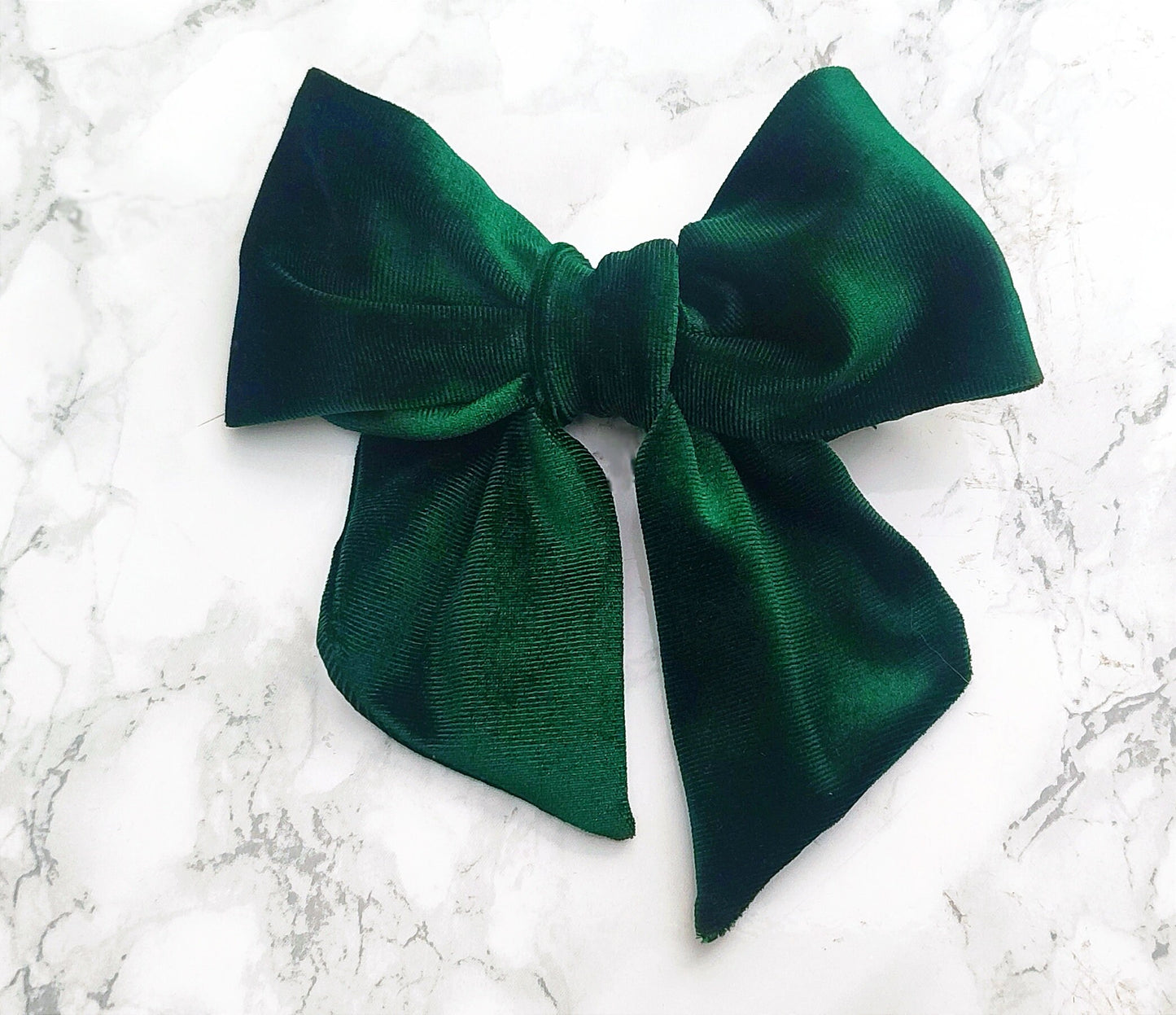 Green Velvet Dog bow -  christmas dog bow